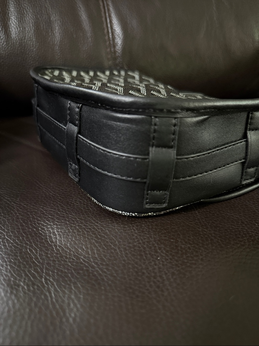 imitation goyard Crossbody Saddle Bag with Signature Pattern - Picture 7 of 11